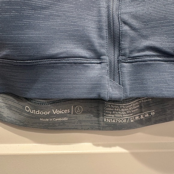 Outdoor Voices Powerhouse Sports Bra - Provincial Blue Large - Picture 3 of 7
